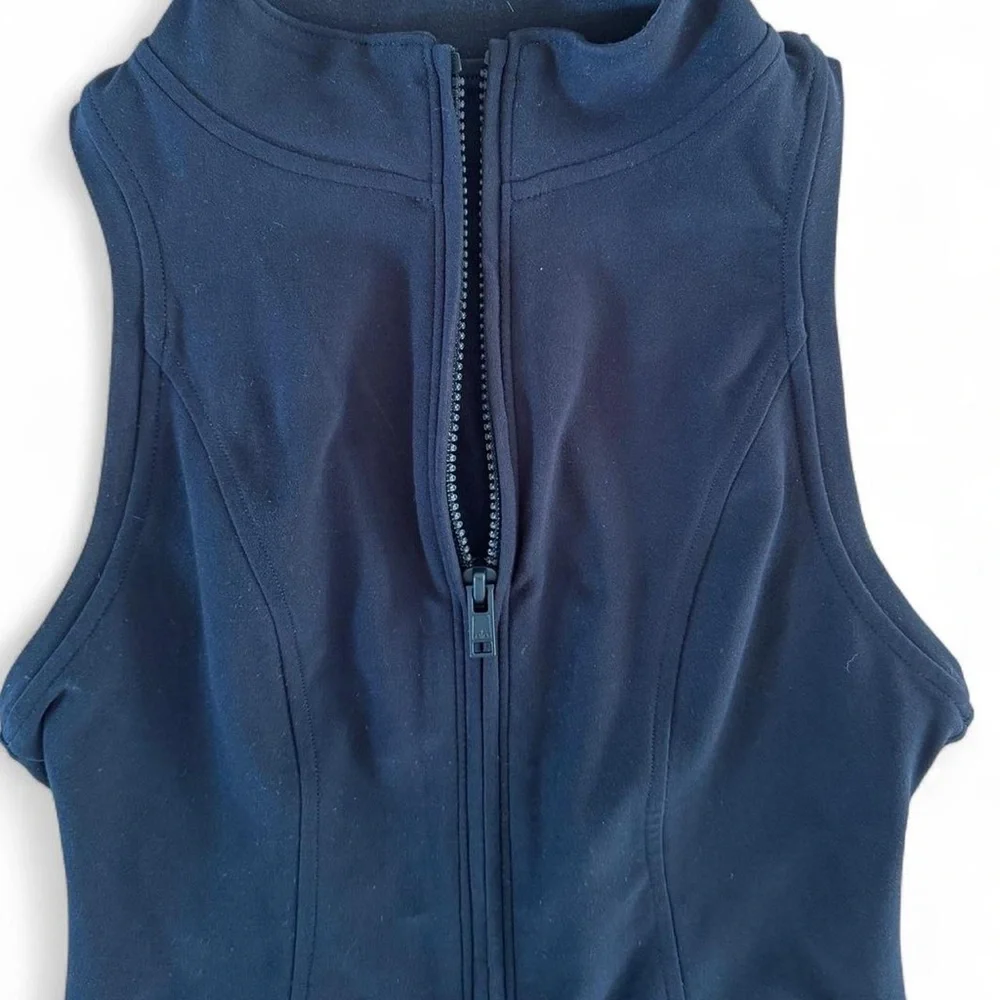 ALO Yoga Carefree Zip Mini Dress Black XS - Picture 4 of 8